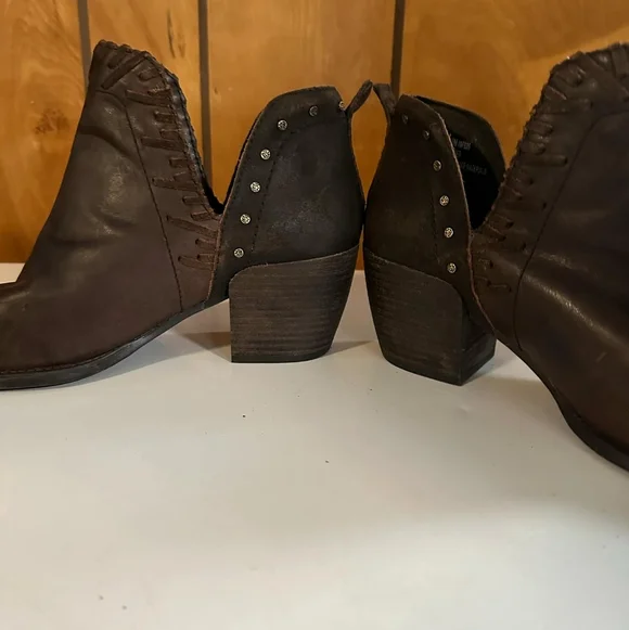 Off The Beaten Track Santa Fe Brown Leather Ankle Boots Sz. 9M - Picture 2 of 9